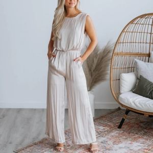 Champagne colored jumpsuit